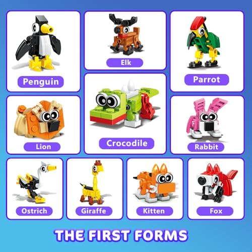 HOGOKIDS 3-in-1 Animal Building Blocks Set 20 Packs