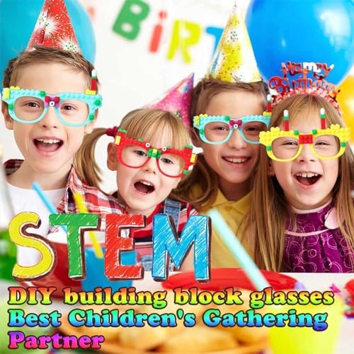 Naniutoy 9 PCS DIY Building Blocks Glasses Set for Kids