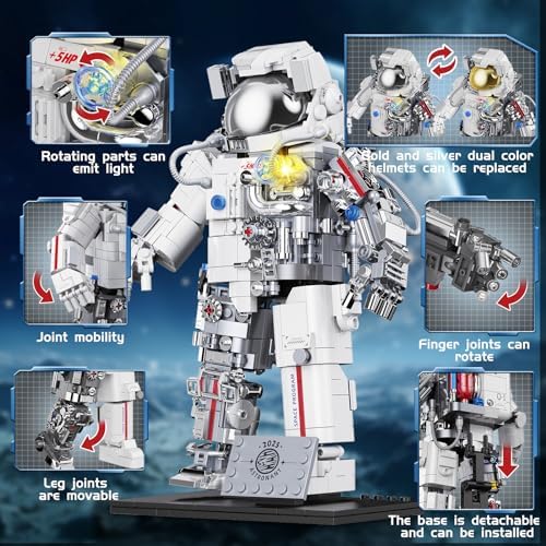 HSANHE Space Astronaut Building Set with LED Light