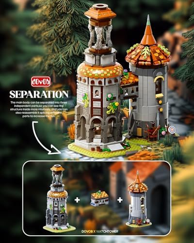 dOvOb Medieval Watchtower Building Blocks Set - 1326PCS