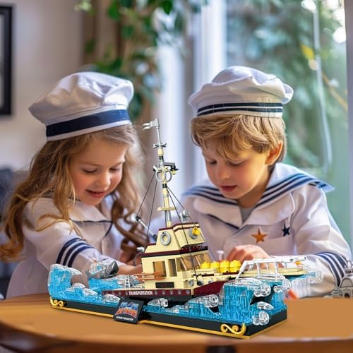 UROINT Shark Ship Building Block Set for Kids Over 6 Years Old
