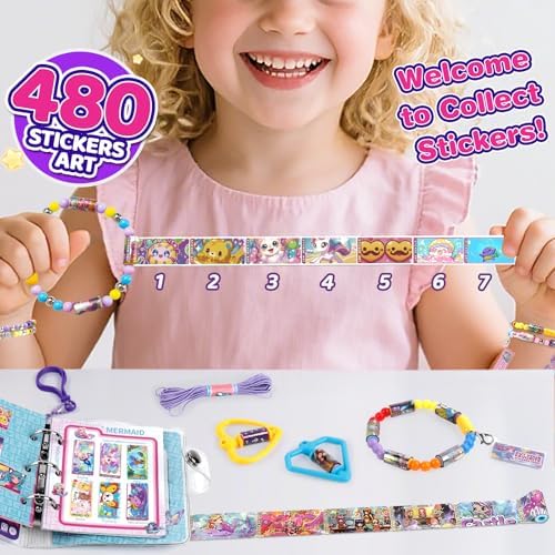 Plunack DIY Sticky Roll Stickers Bracelet Kit with Collection Book
