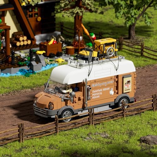 FUNWHOLE Building Set with Light and Tools for Adults and Teens