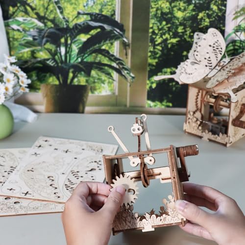 3D Puzzle Mechanical Music Box Butterfly DIY Kit for Adults