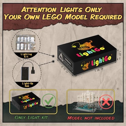 LightGo LED Kit for Lego 21062 Trevi Fountain Remote Version