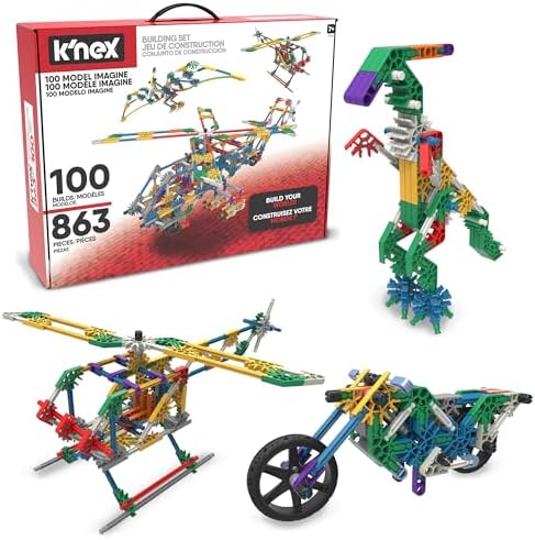 KNEX 100 Model Building Set 863 Pieces STEM Toy