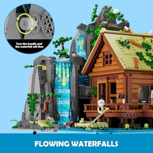 Lumibricks Waterfall Cabin LED Building Set 2539 Pcs