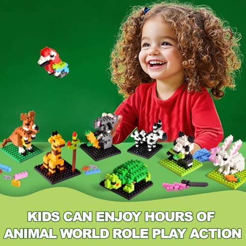 FUN LITTLE TOYS Animal Building Blocks Party Favor Set 12 Pack
