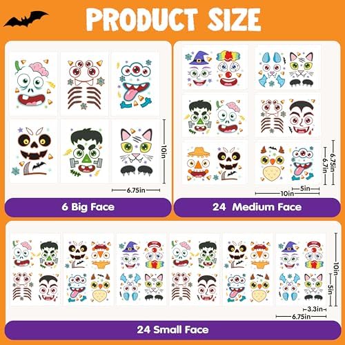 JOYIN 54 Pcs Halloween Pumpkin Stickers