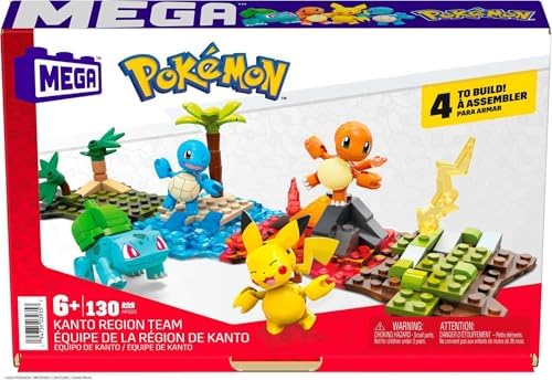 MEGA Pokmon Building Set Kanto Region Team 130 Pieces