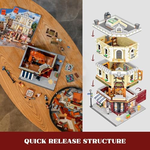 Funwhole Antique Store Lighting Building Bricks Set for Adults and Teens