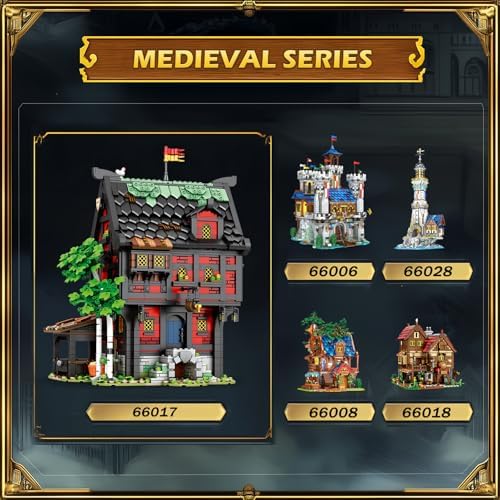 Medieval Crusader Inn Building Block Set for Adults