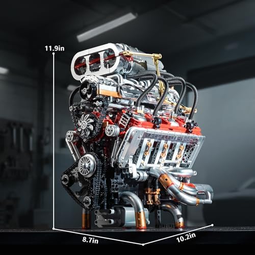 UNCLE BRICK V8 Engine Building Block Set 2347PCS Collectible