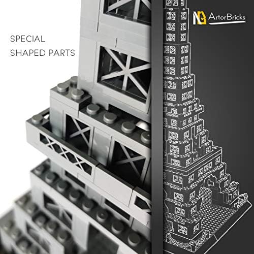 ArtorBricks Eiffel Tower Building Set 976 Pieces