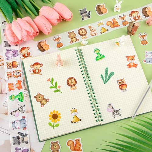 1200 Pcs Animal Stickers for Kids 2 Rolls