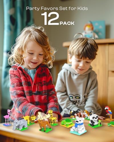 Kimiangel Mini Animal Building Blocks 12 Pack for Kids