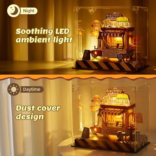 3D Burger Truck Puzzle Kit - LED Light DIY Model