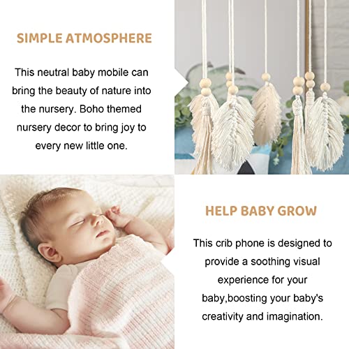 Boho Crib Mobile - Neutral Baby Nursery Decor