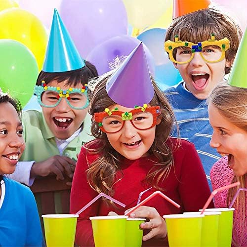 Hxezoc 12 Pcs Building Block Glasses Set