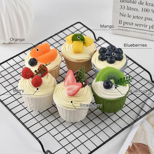 Hagao Fake Cupcakes for Kitchen Decoration Set of 6