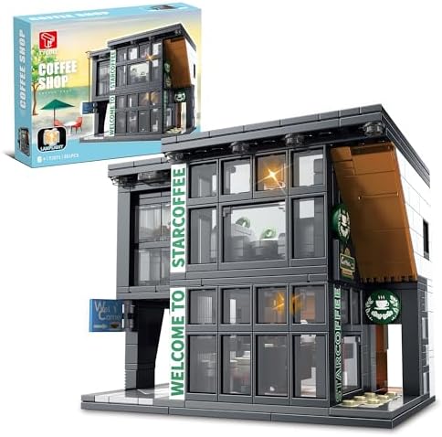 TYCOLE Coffee Shop Building Set with Lights 581PCS