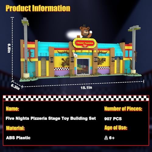 Five Nights Pizzeria Building Blocks Toy Set