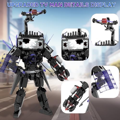 Bentex Toilet Upgraded Damaged TV Man Building Block Set 703pcs