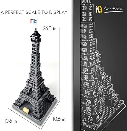 ArtorBricks Eiffel Tower Building Set 976 Pieces