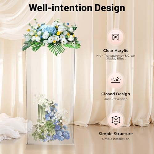HAOREBAIYU Acrylic Display Cube Pedestal Stand