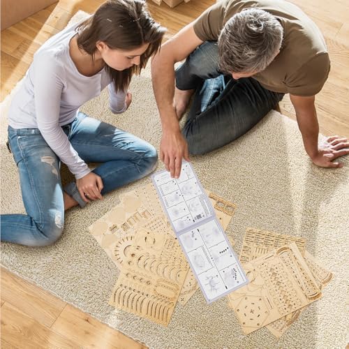 RUIFAM 3D Wooden Puzzle Lotus Pavilion Music Box Assembly Kit