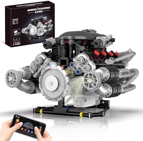 Mini V8 Engine Model Kit with Motor and App Control
