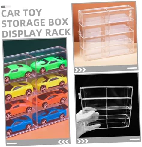 Homoyoyo 2pcs Wall-Mounted Display Case for Collectibles and Car Models