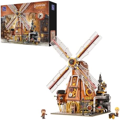 Steampunk Dutch Windmill Building Set for Adults