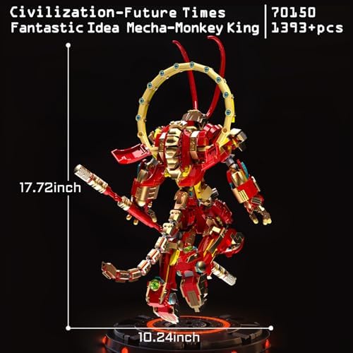 JMBricklayer Monkey King Mech Building Set for Kids and Adults
