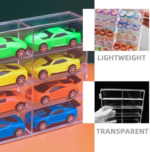 ARTIBETTER Miniature Display Case with Door for Collectibles and Car Models