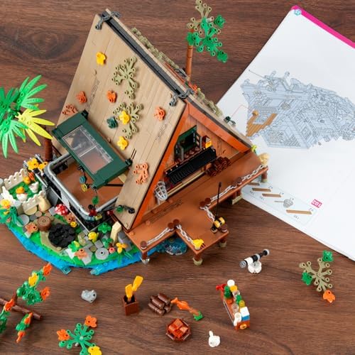 Vziimo A-Frame Cabin Building Set 1486 Pcs