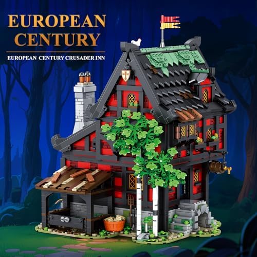 Medieval Crusader Inn Building Block Set for Adults