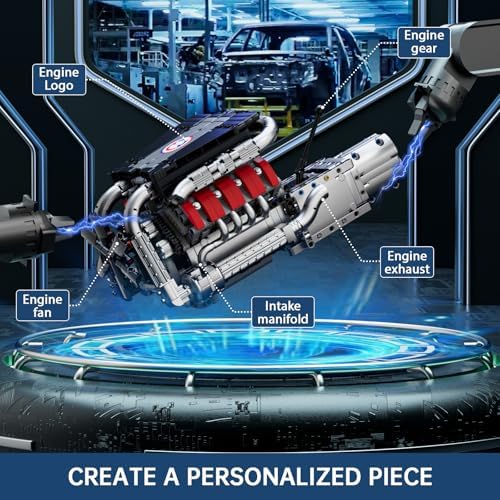 Mould King V8 Engine Building Kit for Adults
