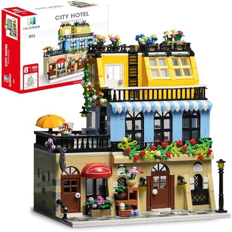 ENJBRICK City Hotel Building Kit for Adults and Kids