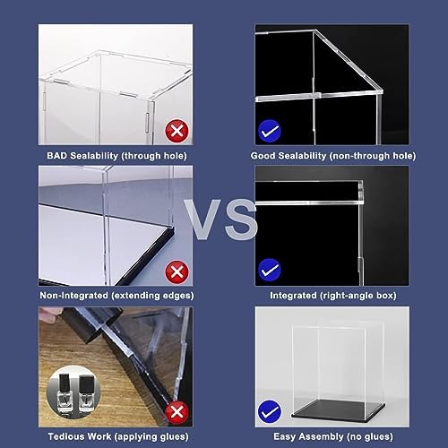 Acrylic Display Case with Lid 6x6x6 Inch Clear Cube Box