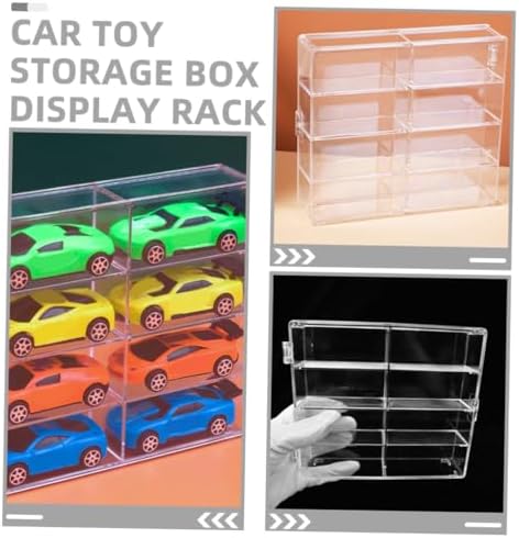 ERINGOGO Car Model Display Case Acrylic 2 Pieces Showcase Holder