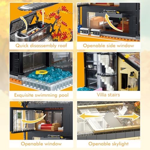 Oichy Villa Building Blocks Set 3 Levels