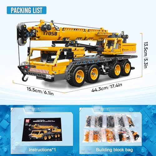 Mould King 17058 Crane Building Blocks Kit 997 Pieces