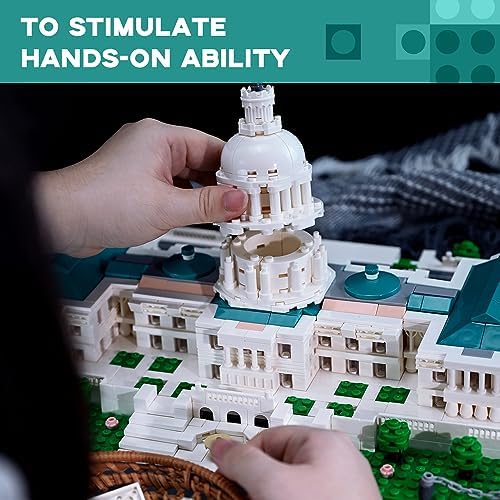 ArtorBricks United States Capitol Building Model Kit 1074 Pieces