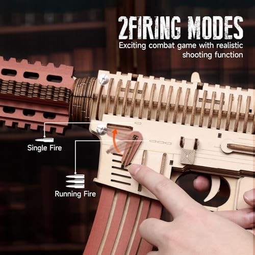 3D Wooden Puzzle Gun - DIY Assembly Toy for Adults