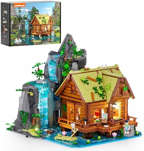 Lumibricks Waterfall Cabin LED Building Set 2539 Pcs