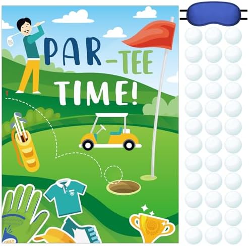 Cholemy 38 Pcs Golf Party Game Stickers Blindfold Set