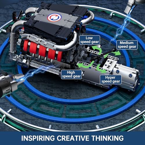 Mould King V8 Engine Building Kit for Adults