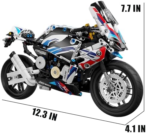 Uvini Motorcycle Building Block Set - 589 PCS Collectible Display Model Toy