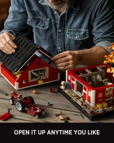 Nifeliz Red Barn Building Set for Adults